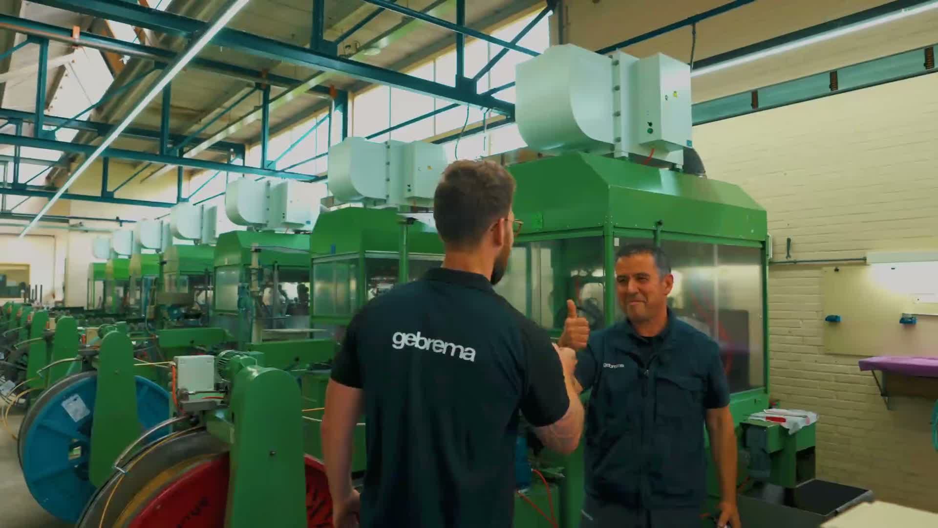 Gebrema's rotary transfer machine floor in Weesp, with the team at work